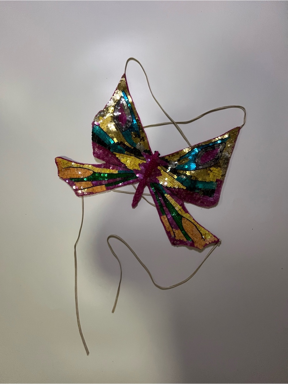 vintage sequin butterfly top
